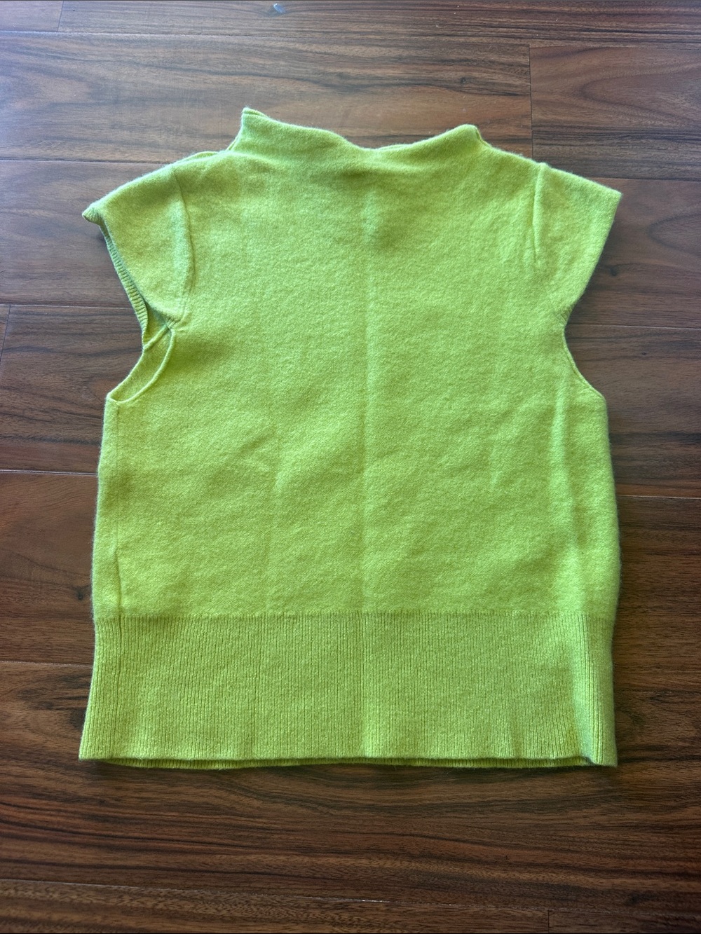 Anthropologie Neon Green Cashmere Sleeveless Tank